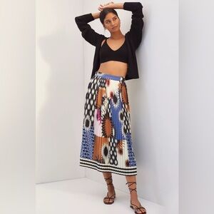 Anthropologie | Abstract Midi Skirt